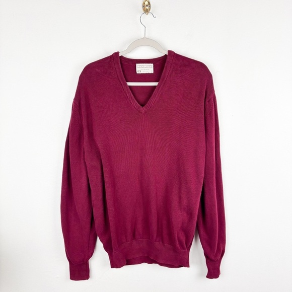 Vintage Lord Jeff Men’s Red 100% Fine Cotton Sz L - Picture 1 of 5